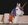 Schöne Einhorn Piñata in weiß und Regenbogenfarbenen Mähne